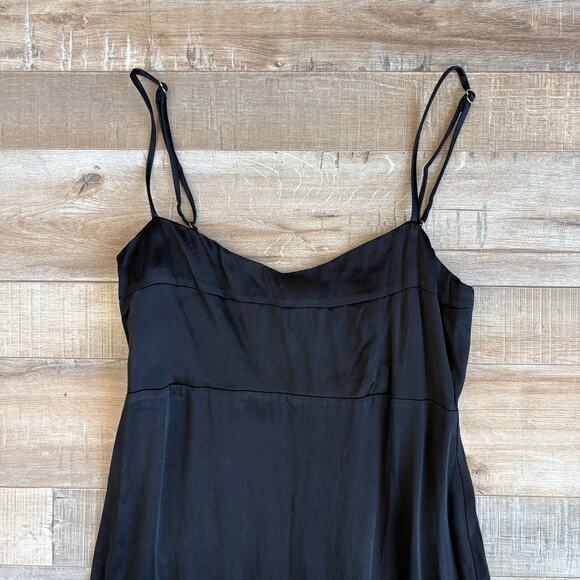 DISSH Black Satin Midi Dress Size US4 - Picture 2 of 5